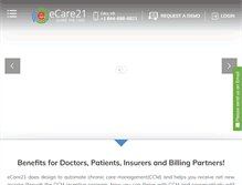 Tablet Screenshot of ecare21.com
